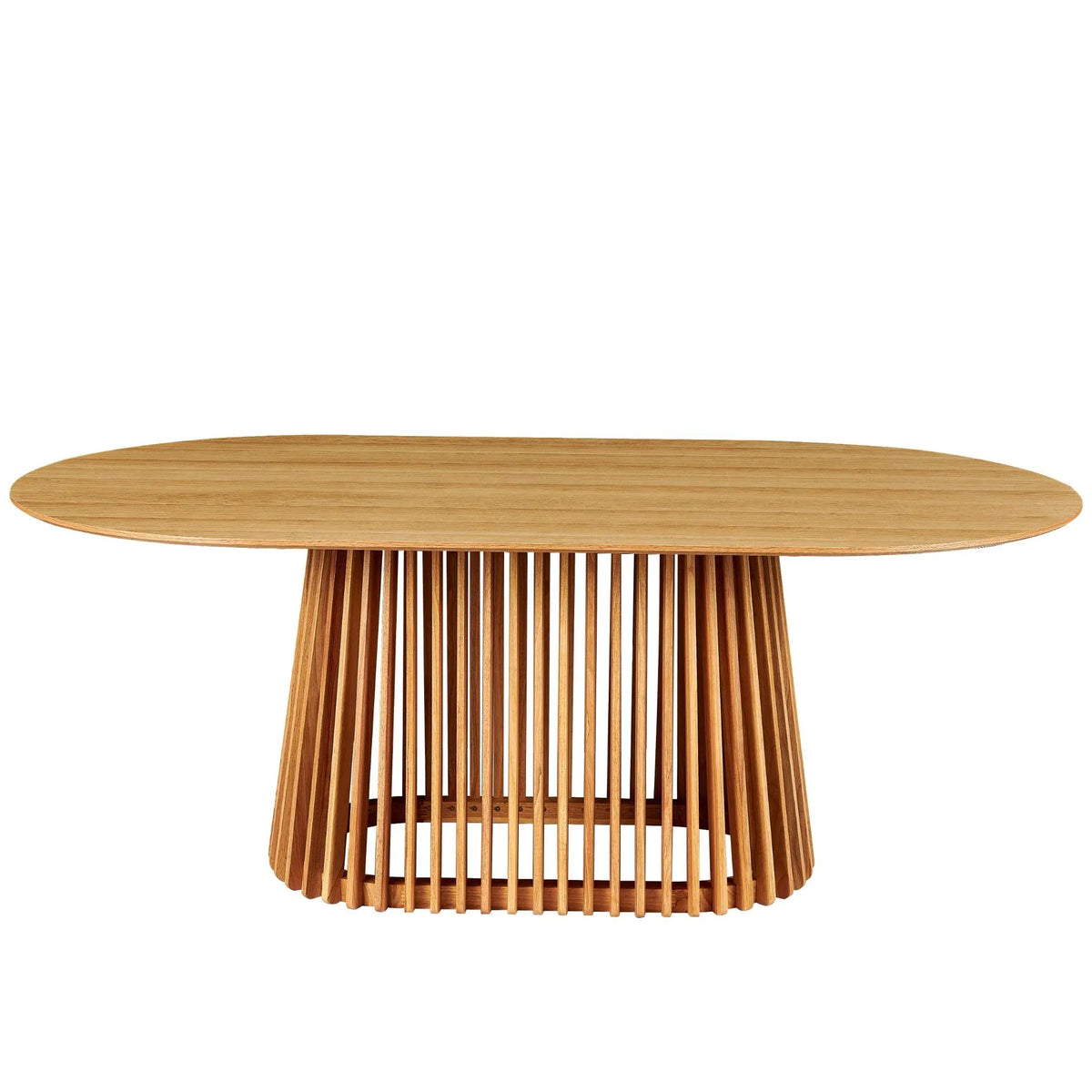 Ovale eettafel met spijlenvoet 200 cm – foto 1