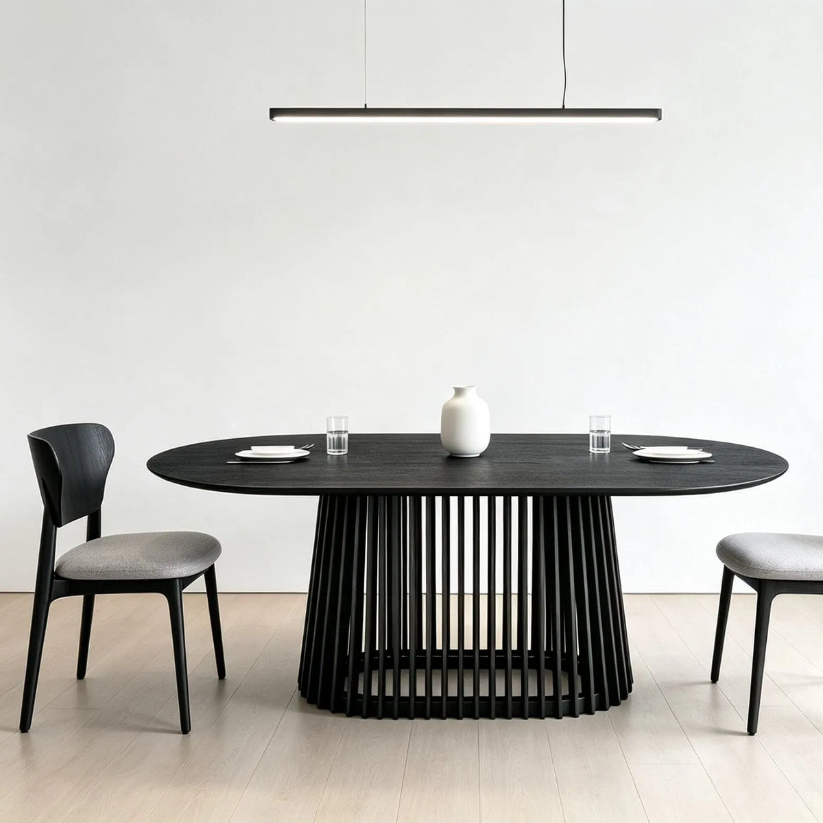 Ovale eettafel met spijlenvoet 200 cm – foto 5