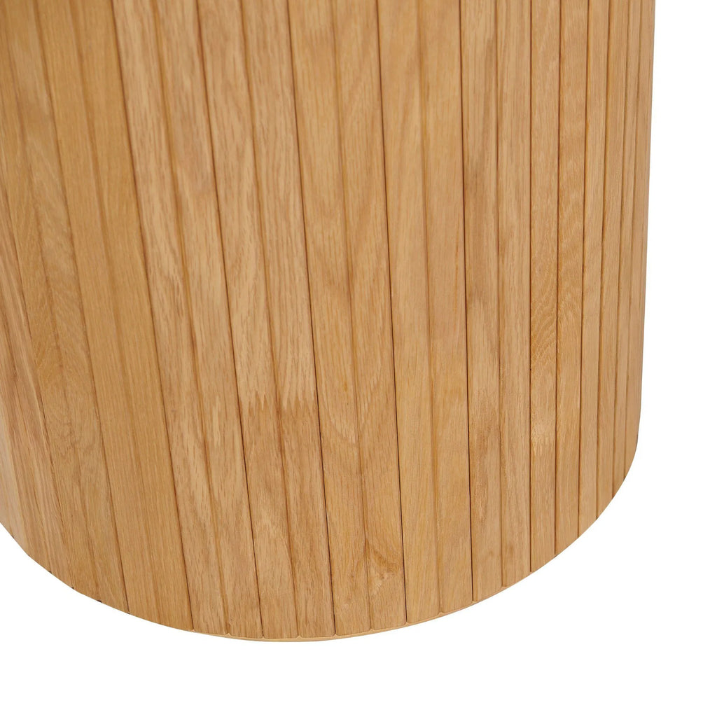Ronde eettafel met cilindervoet Ø120 cm – foto 3 – Licht eiken