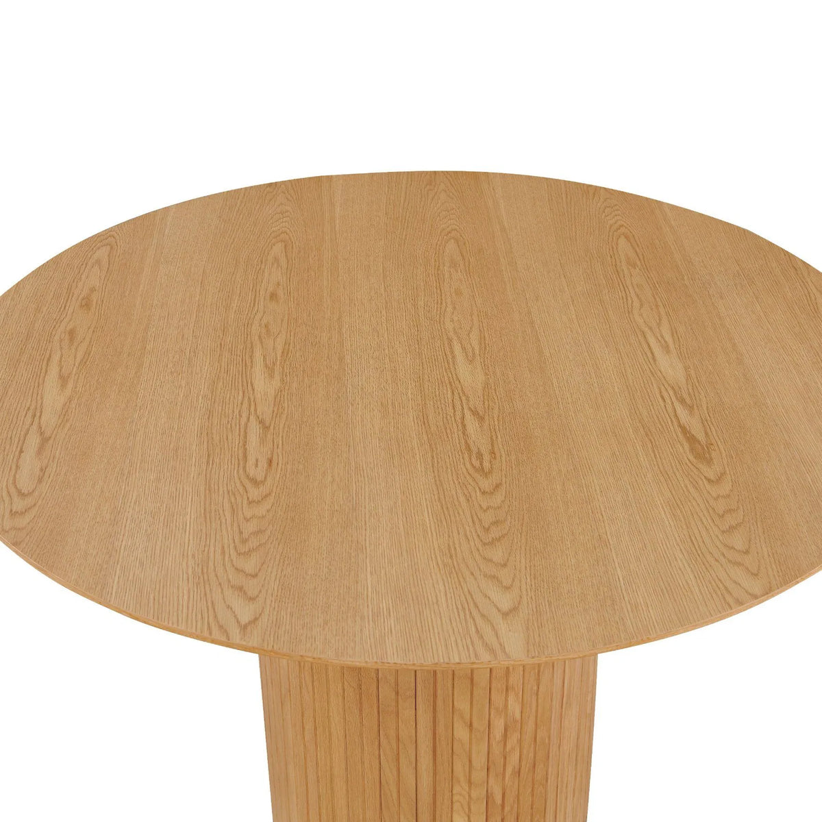 Ronde eettafel met cilindervoet Ø120 cm – foto 2 – Licht eiken