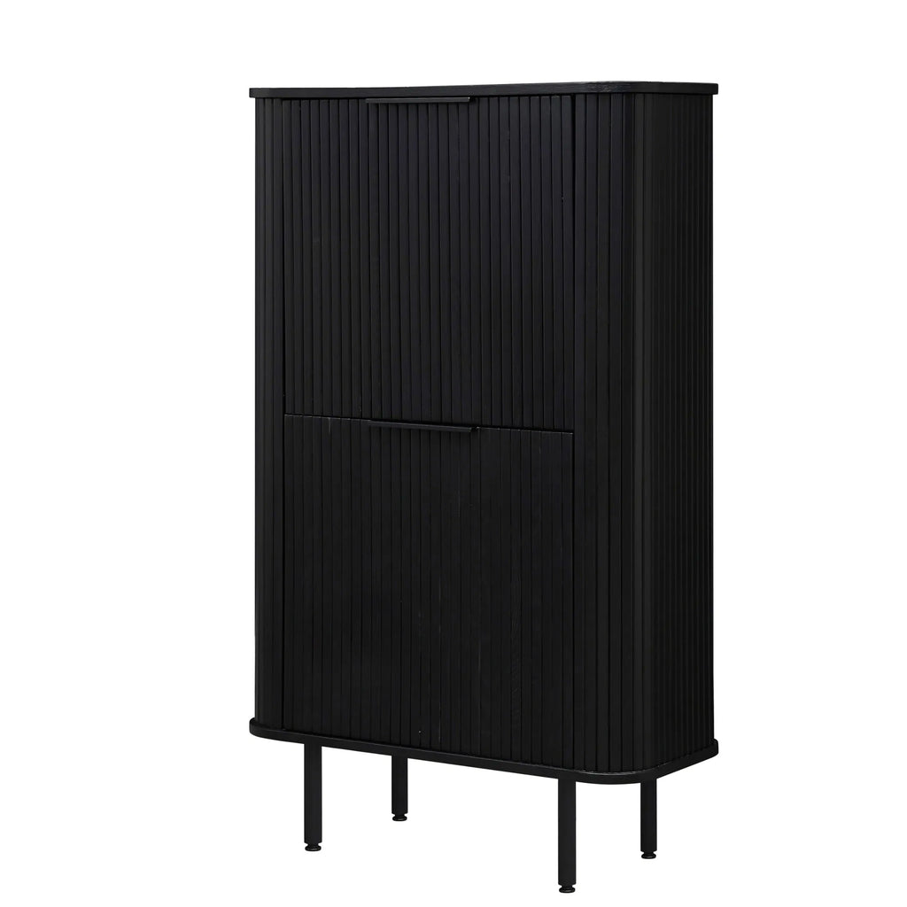 Hoge kast met lamellen en 2 deuren 140 cm – foto 13