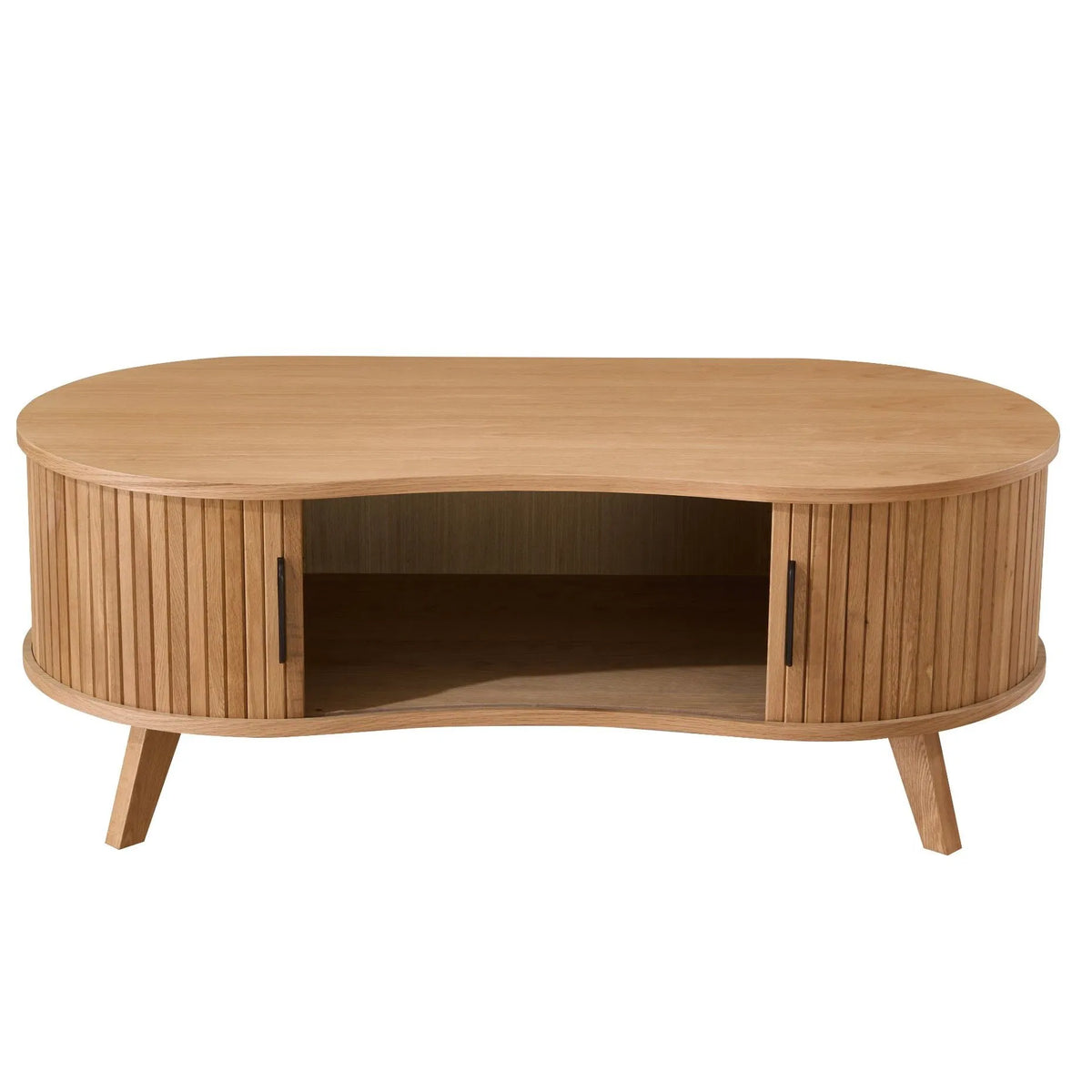 Ovale salontafel met schuifdeuren 120 cm – foto 3