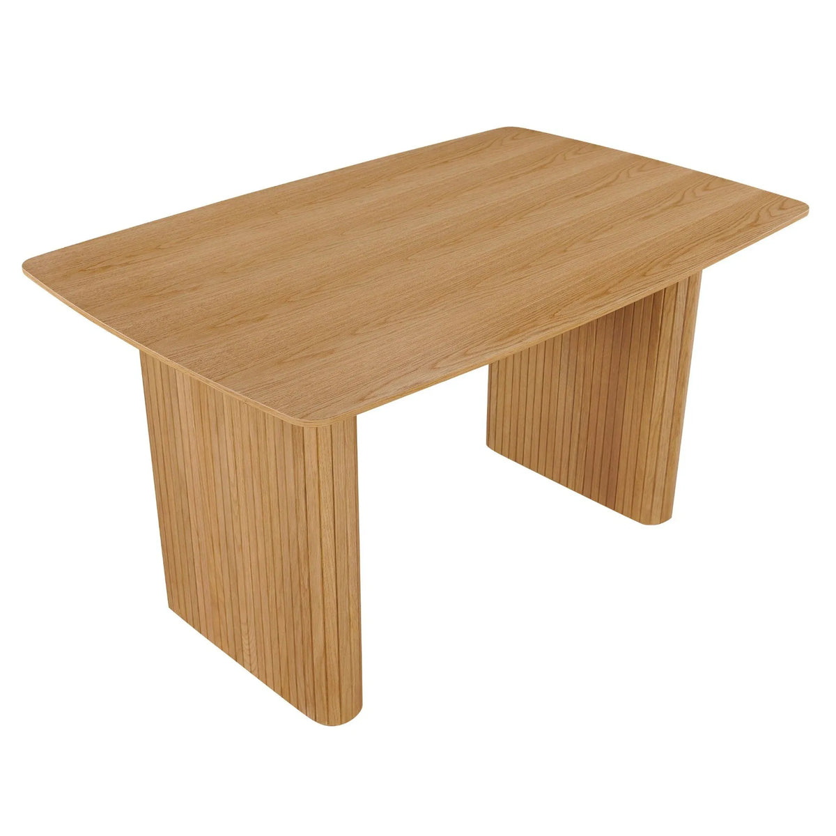 Eettafel met paneelpoten – foto 3 – Licht eiken