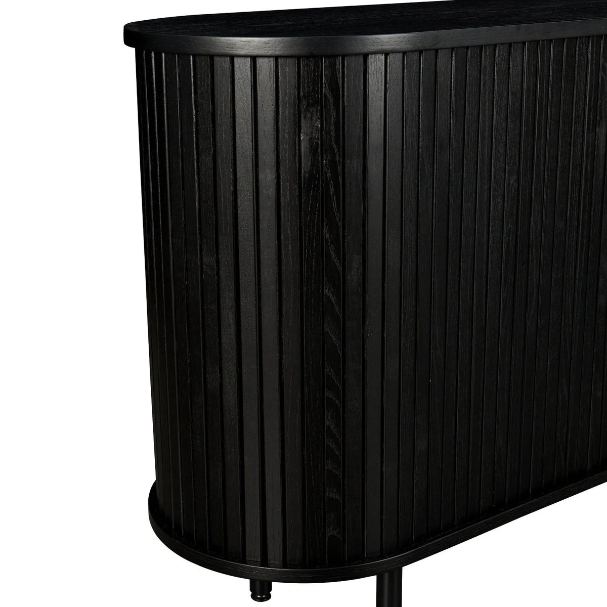 Kast afgerond met lamellen 118 cm – foto 6 – Zwart