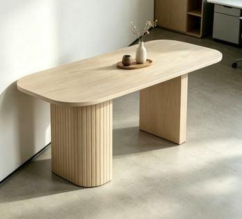 Consoletafel op lamellenpoten 120 cm – foto 1 – Licht eiken