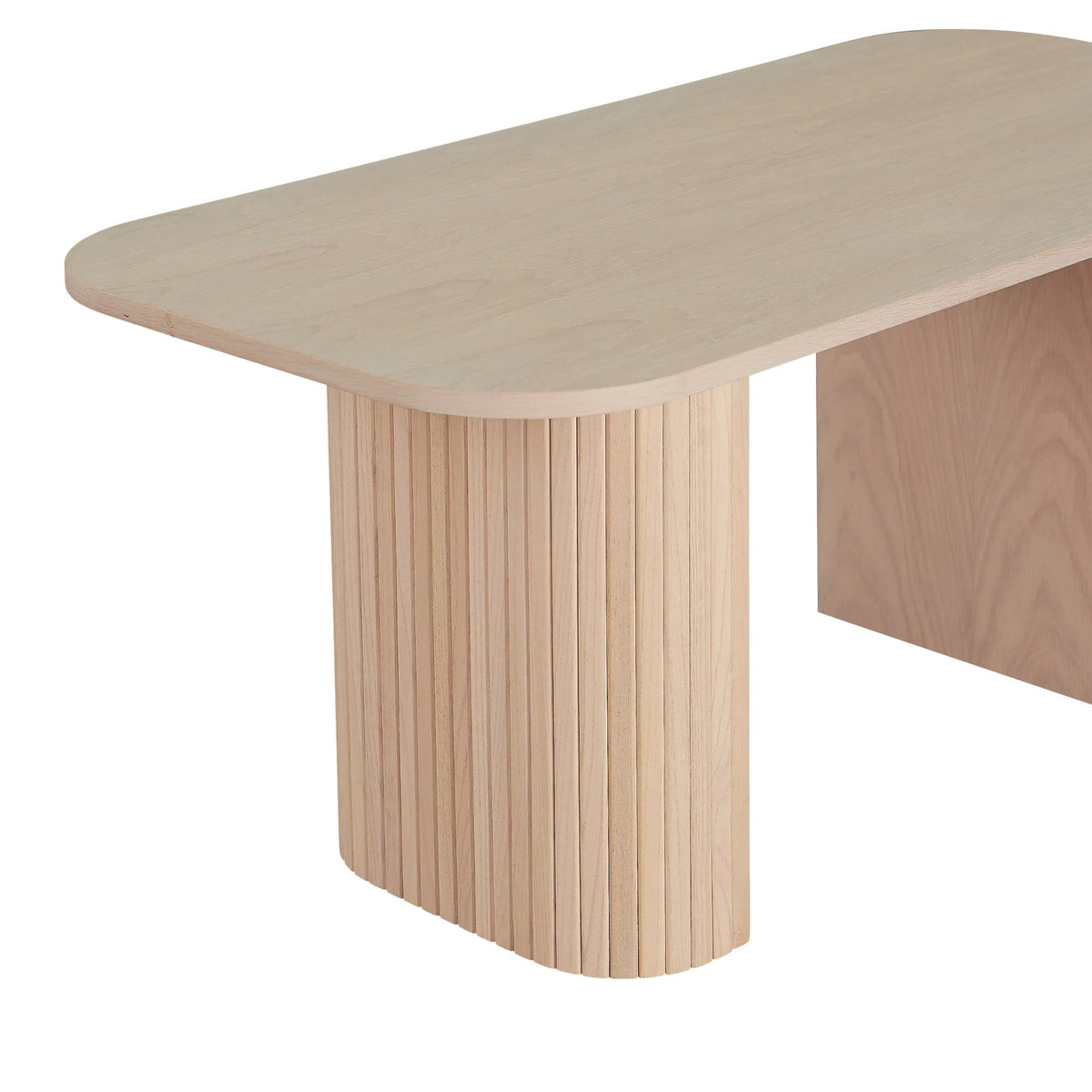 Consoletafel op lamellenpoten 120 cm – foto 5 – Licht eiken