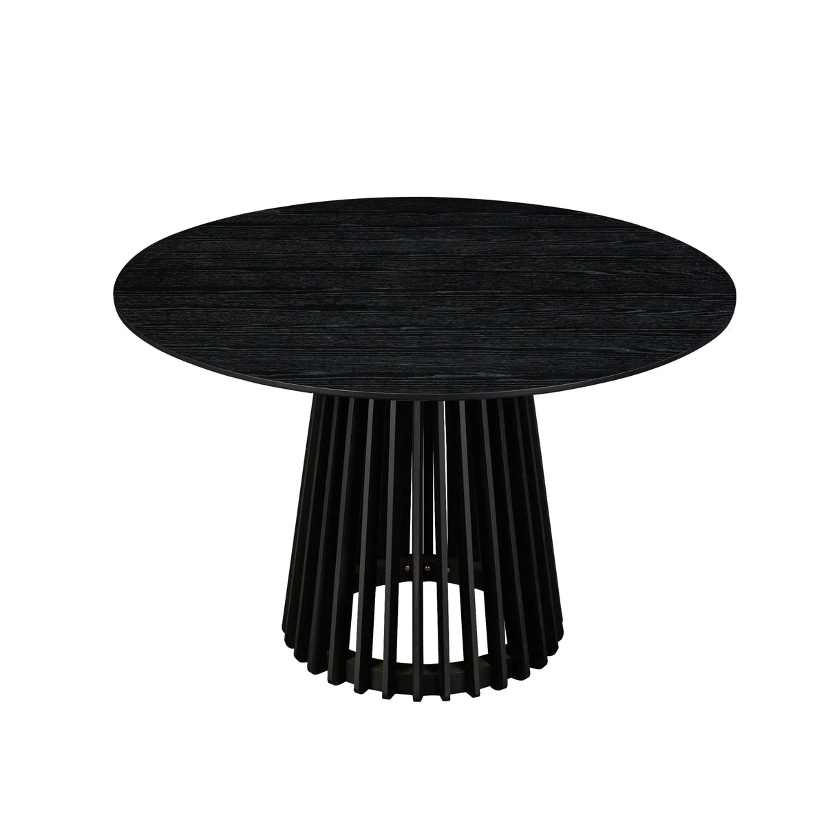 Ronde eettafel met spijlenvoet Ø120 cm – foto 4 – Licht eiken