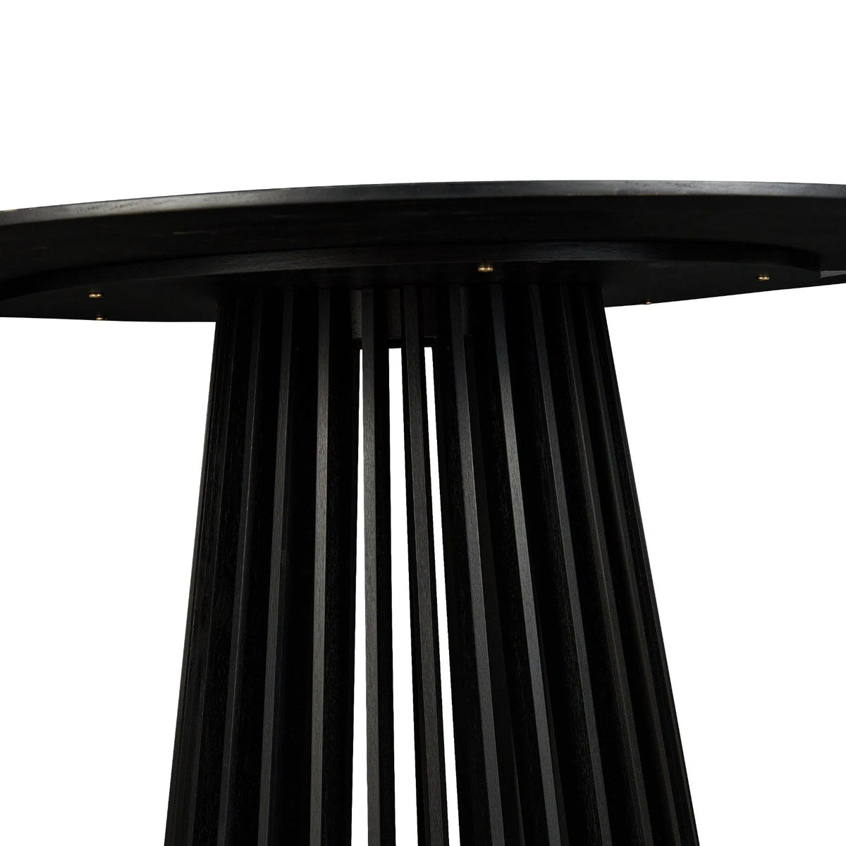 Ronde eettafel met spijlenvoet Ø120 cm – foto 5 – Licht eiken