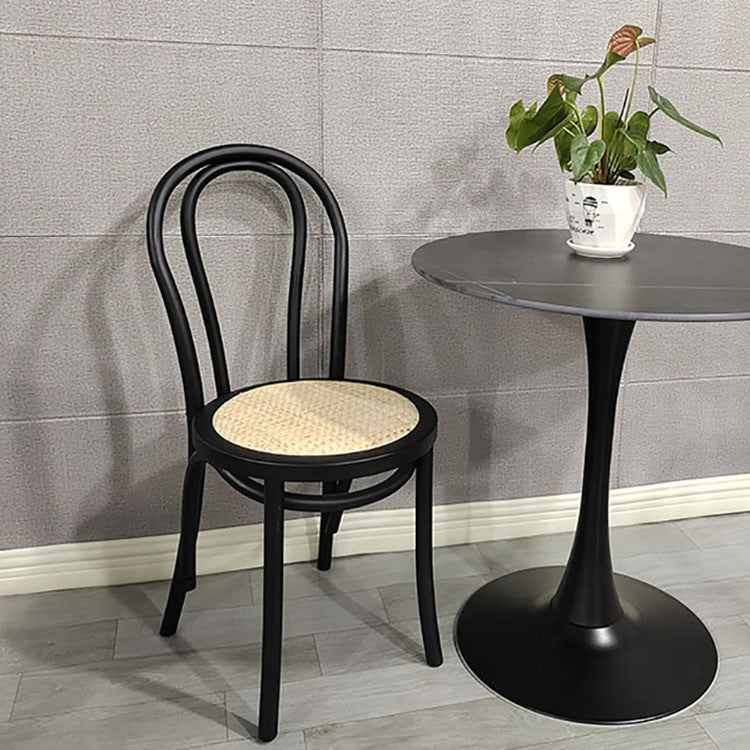 Bistrostoel gebogen hout met rotan zitting – foto 3