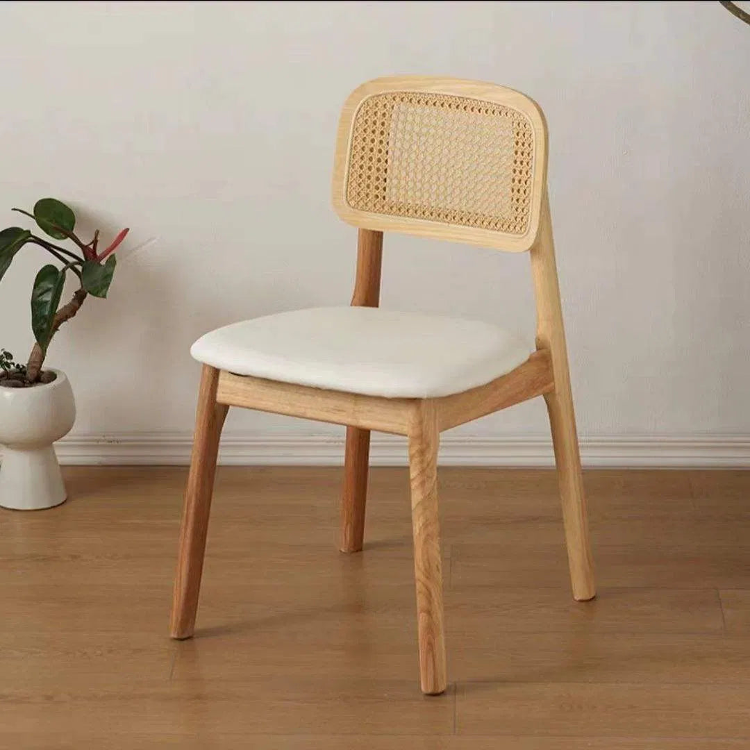 Eetkamerstoel met rotan rugleuning – foto 7