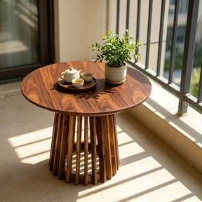 Bijzettafel rond met spijlen 60 cm – foto 1