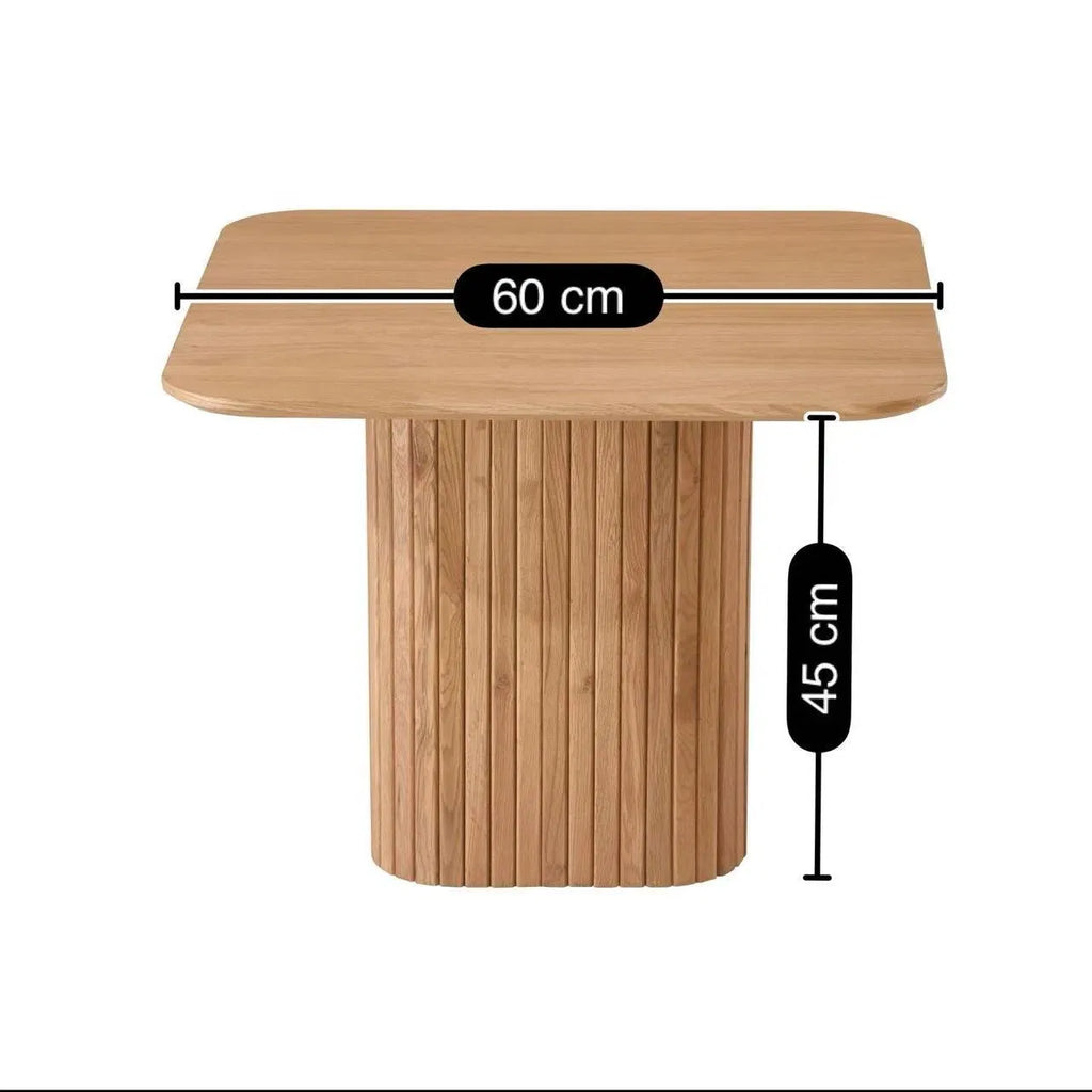 Bijzettafel vierkant op zuil 38 cm – foto 2