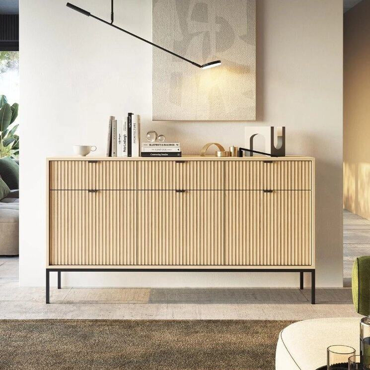 Dressoir ribbel 90 cm met 2 lades – foto 2