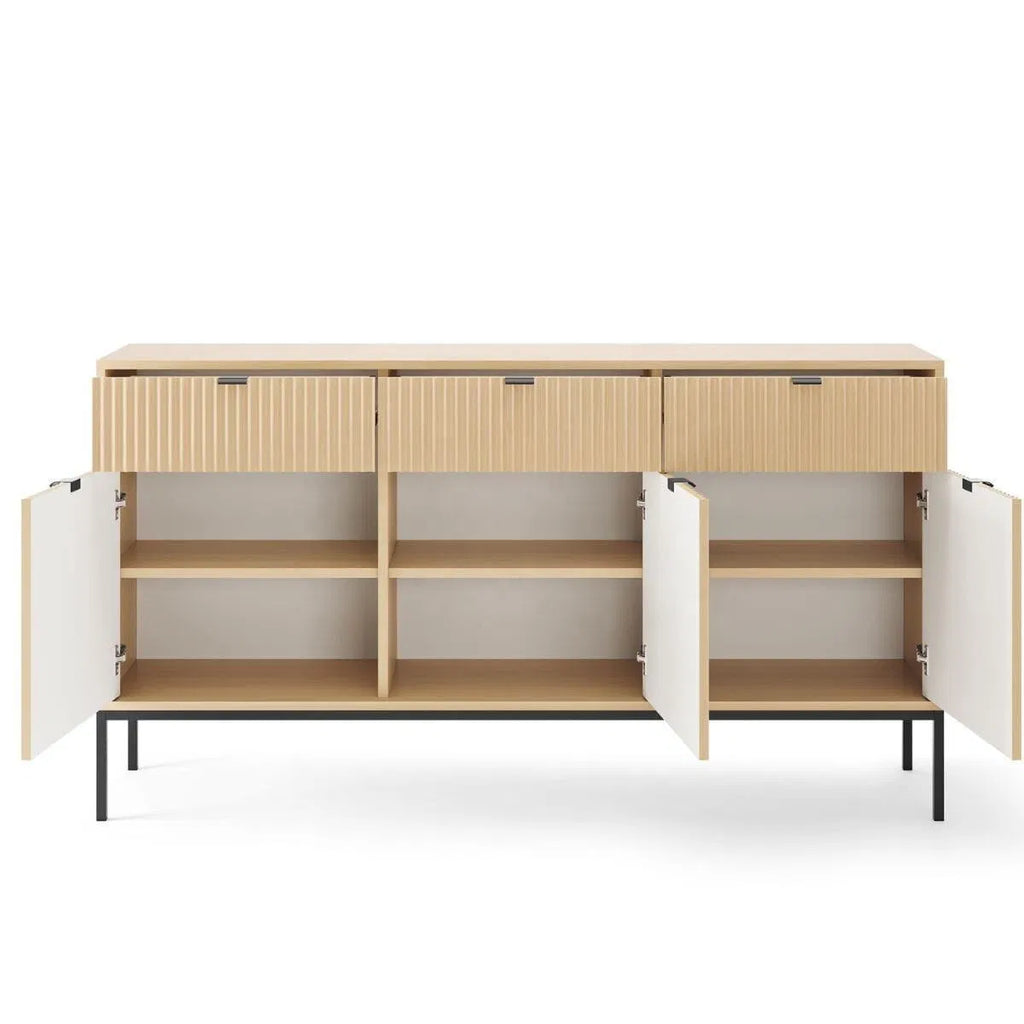 Dressoir ribbel 90 cm met 2 lades – foto 3