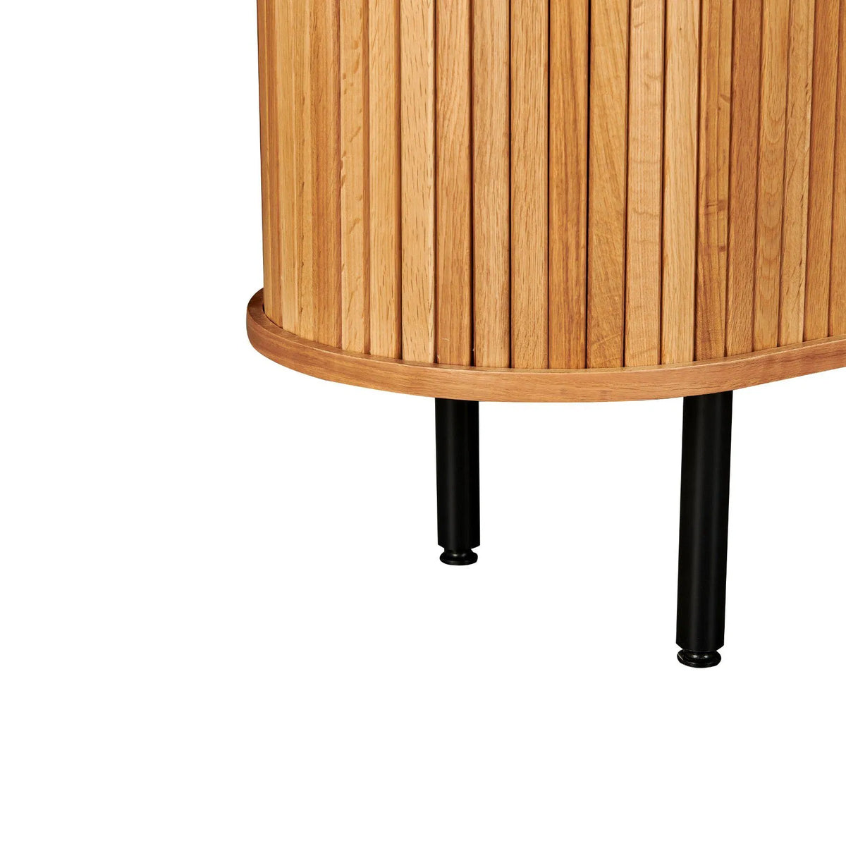 Dressoir rond met lamellen 140 cm – foto 4 – Licht eiken