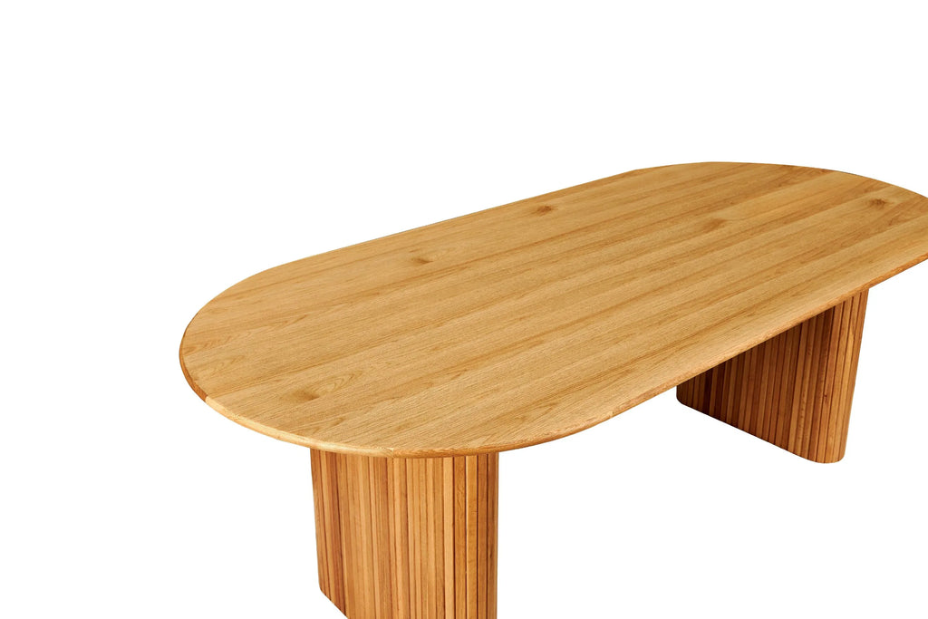 Eettafel ovaal 220 cm – foto 3 – Licht eiken