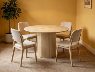 Ronde eettafel uitschuifbaar 120–156 cm – foto 7
