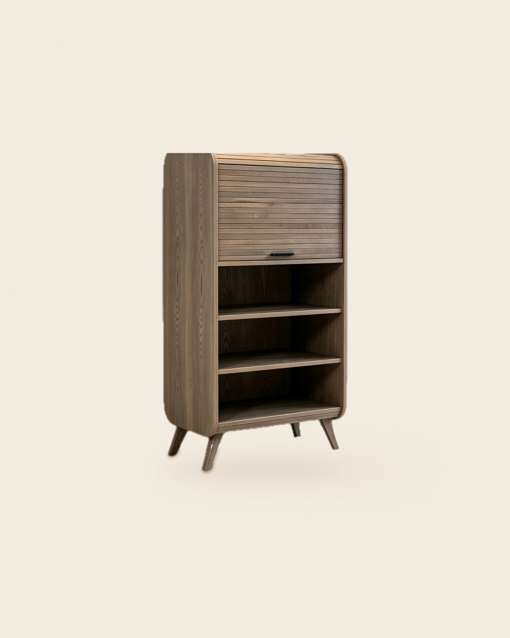 Mud boekenkast met roldeur – vooraanzicht – Naturel