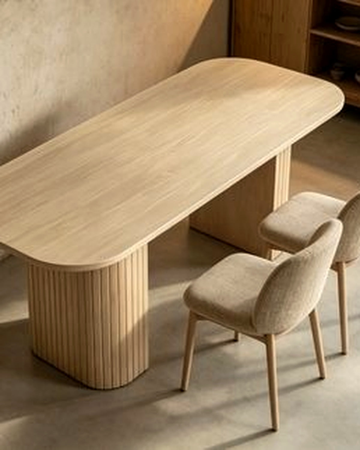 Duim bureau lamellenpoten licht eiken – in de woonkamer – Licht eiken