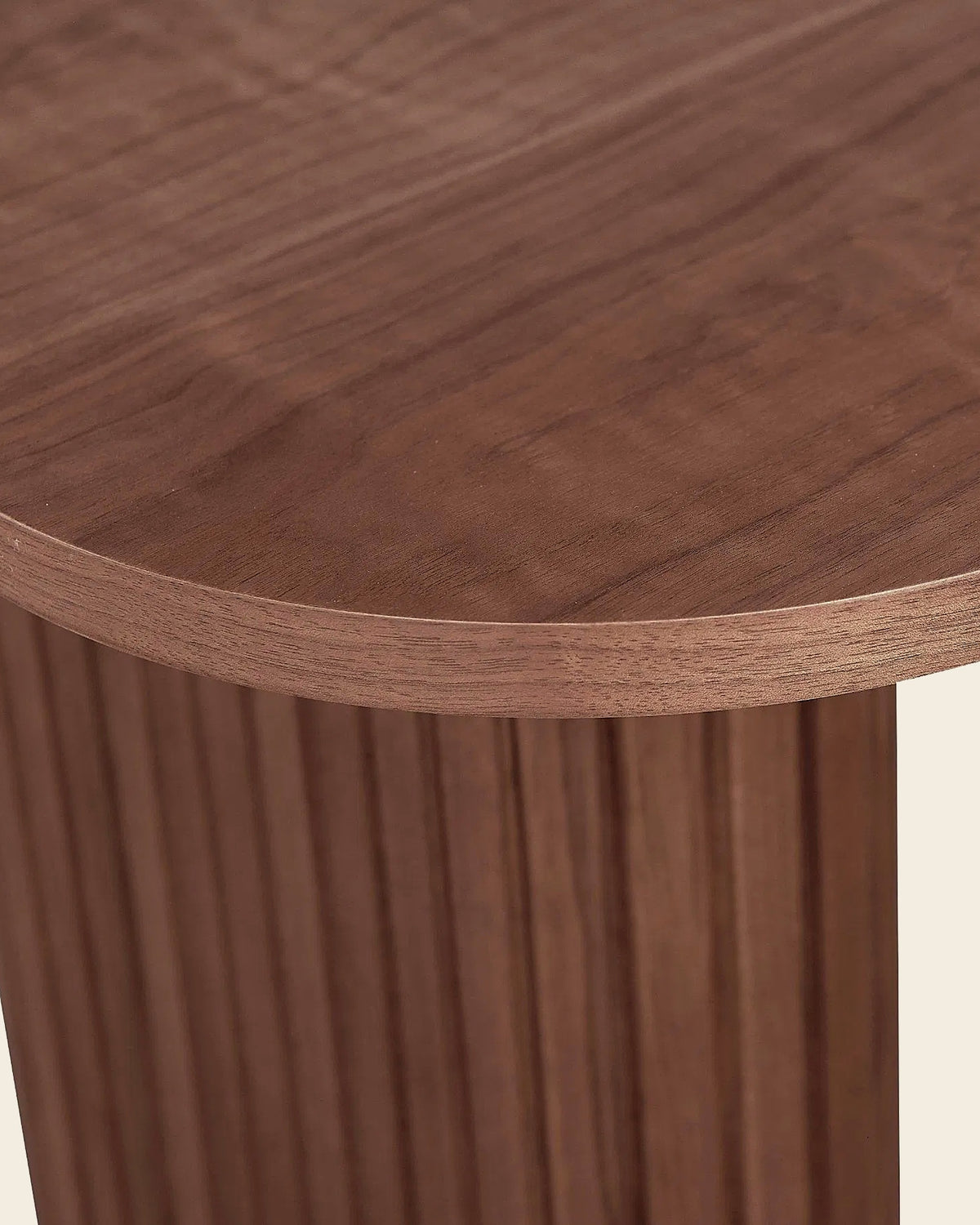 Voet consoletafel lamellenpoten walnoot – close-up van het materiaal – Walnoot