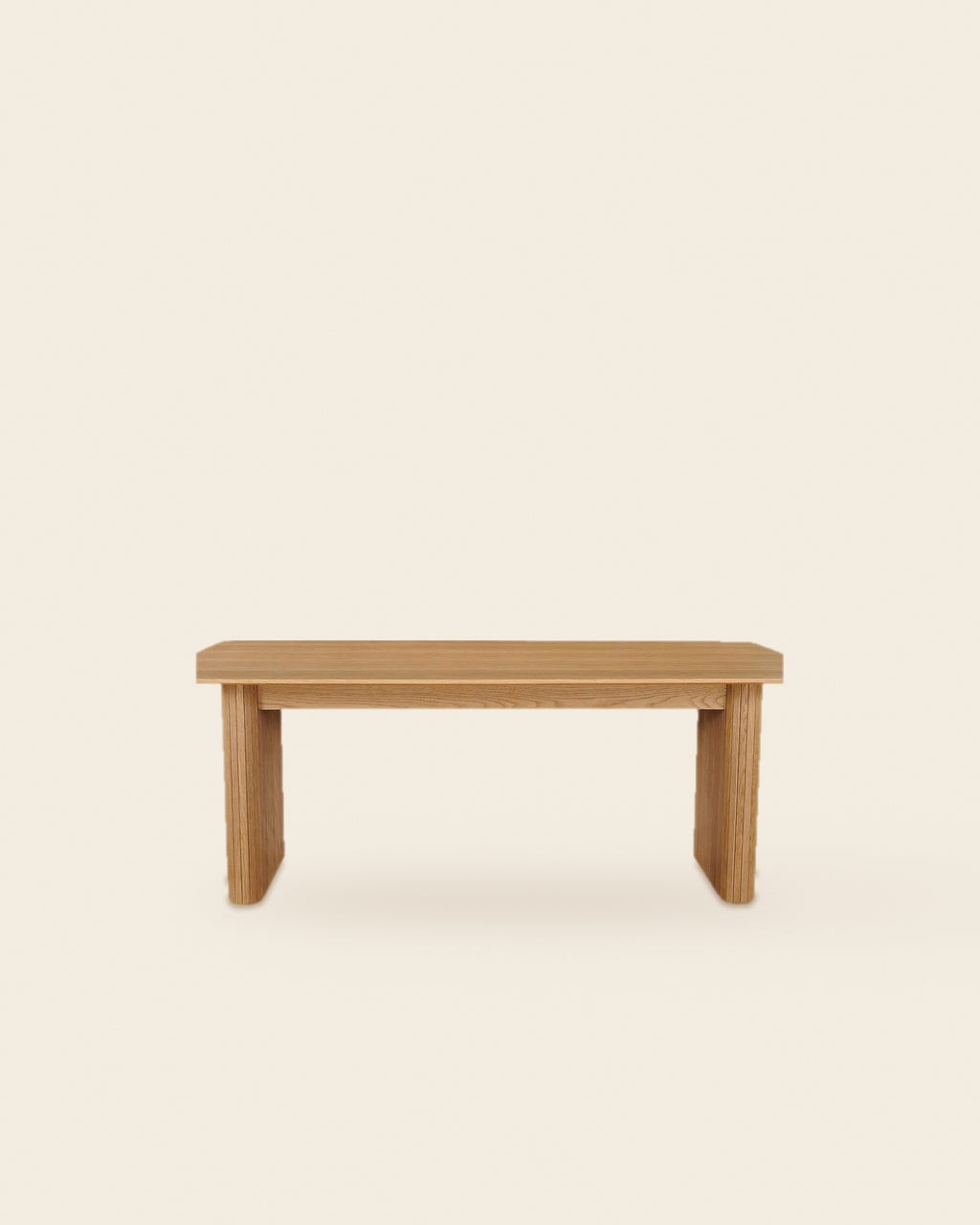 El eettafel paneelpoten 200 cm – vooraanzicht – Licht eiken