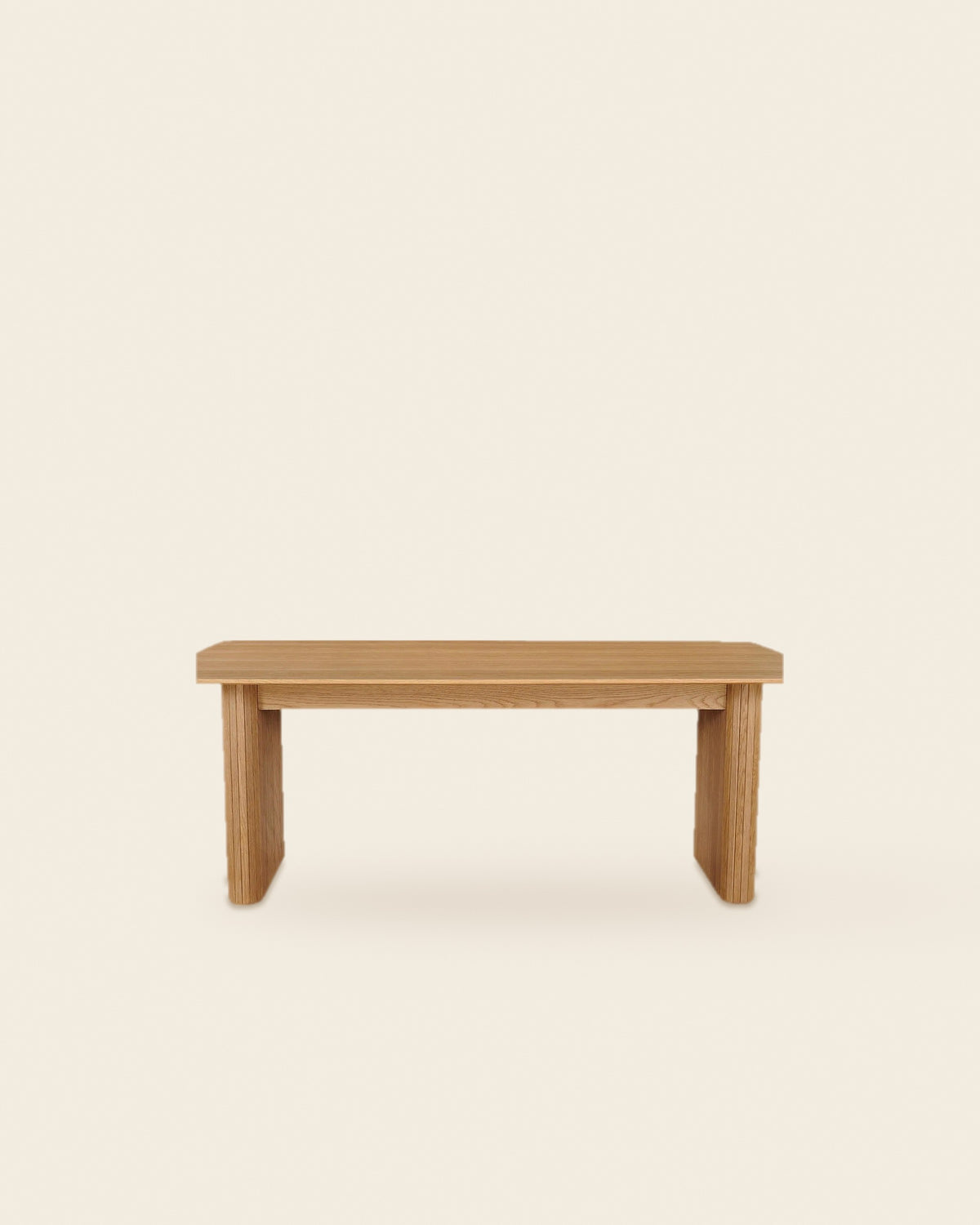 El eettafel paneelpoten 200 cm – vooraanzicht – Licht eiken