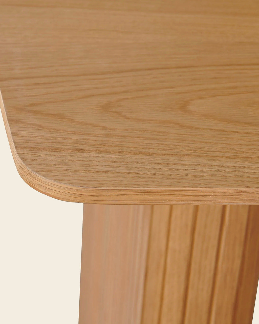 El eettafel paneelpoten 200 cm – close-up van het materiaal – Licht eiken