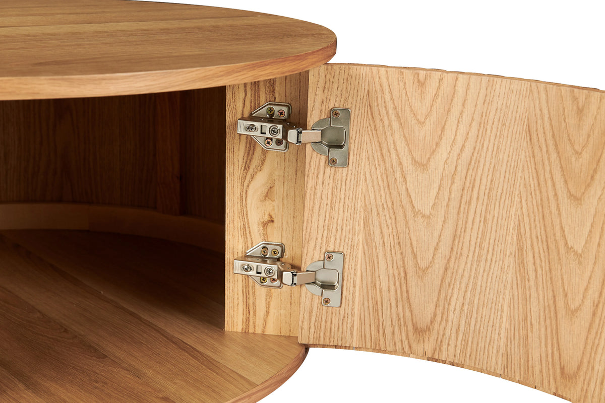 Salontafel rond met opbergruimte 80 cm – foto 2