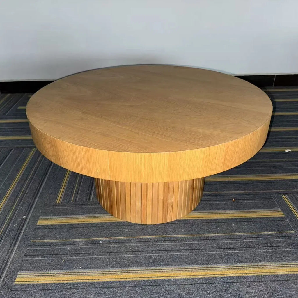 Salontafels rond, set van 2 – foto 3 – Licht eiken
