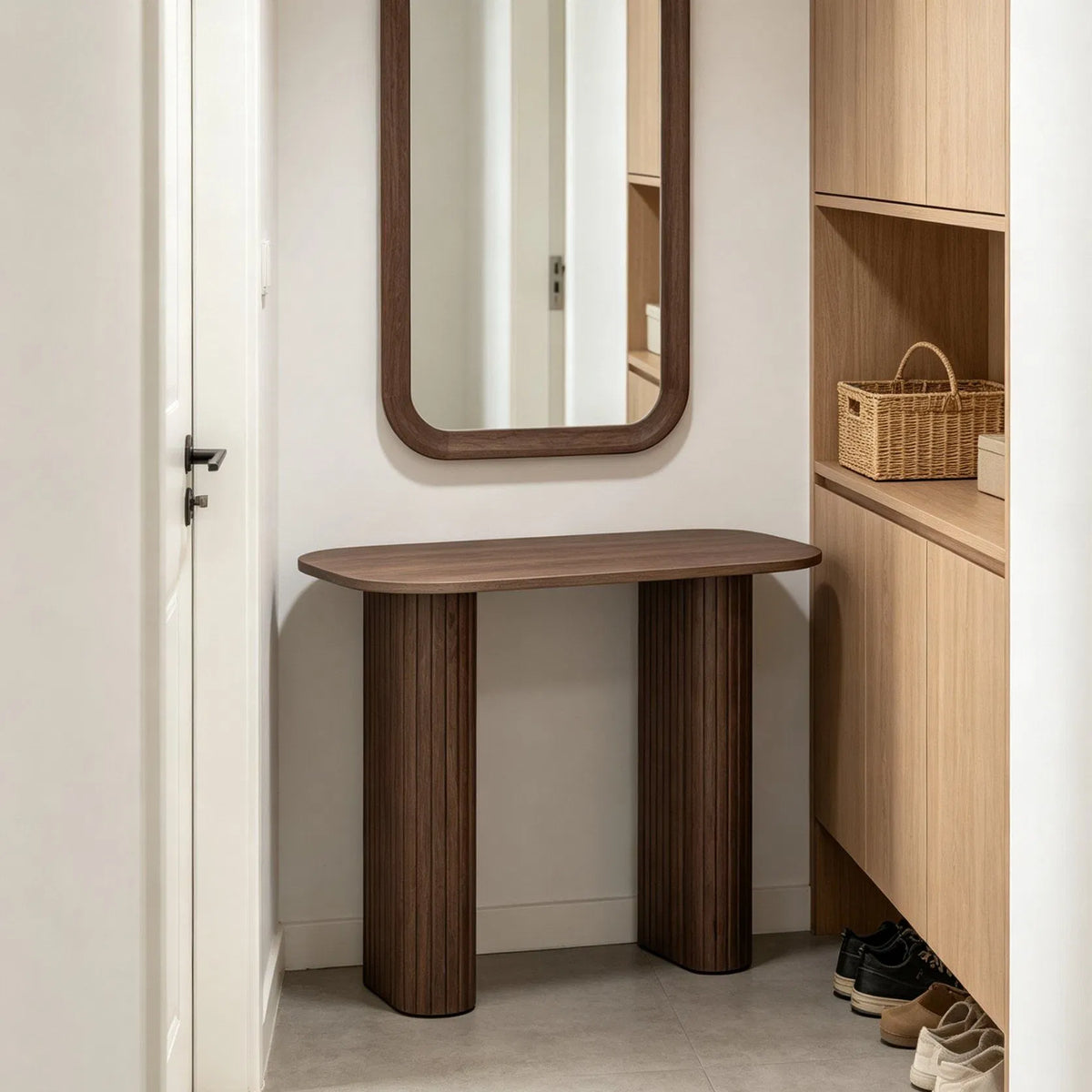 Sidetable op zuilen 100 cm – foto 6 – Licht eiken
