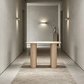 Sidetable op zuilen 100 cm – foto 1 – Licht eiken